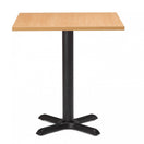 Switch Zonda Metal Base Pedestal Square Table with Wood Top 600x600mm 3 image