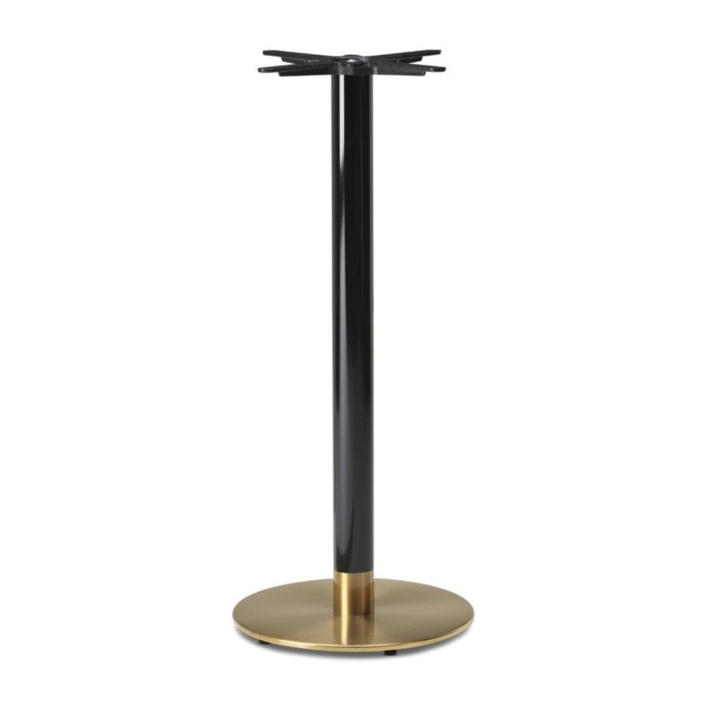 Cava Round Black and Gold Table Base - Medium