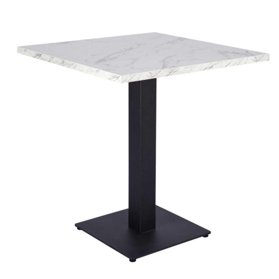 White Crystal Marble Restaurant Laminate Table Top - 25mm