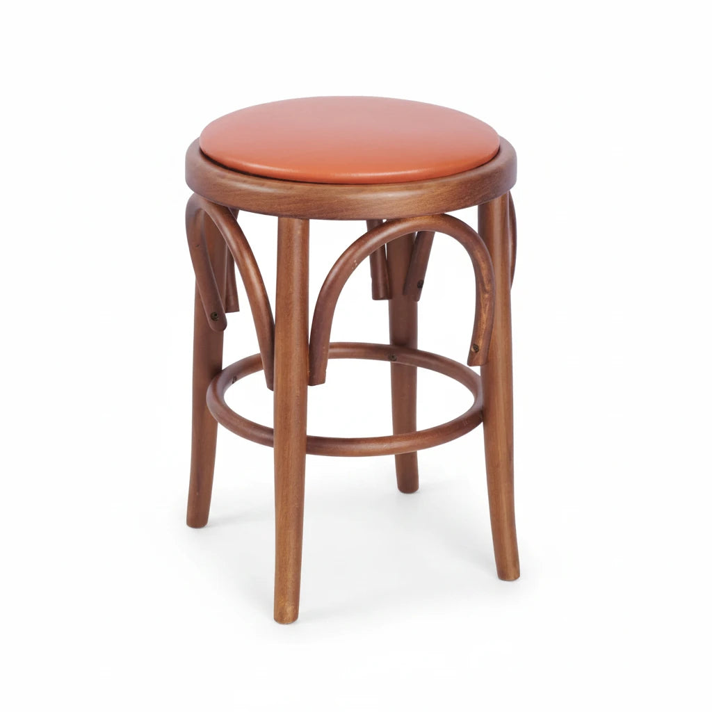 Sophie Bentwood Wooden Upholstered Low Stool