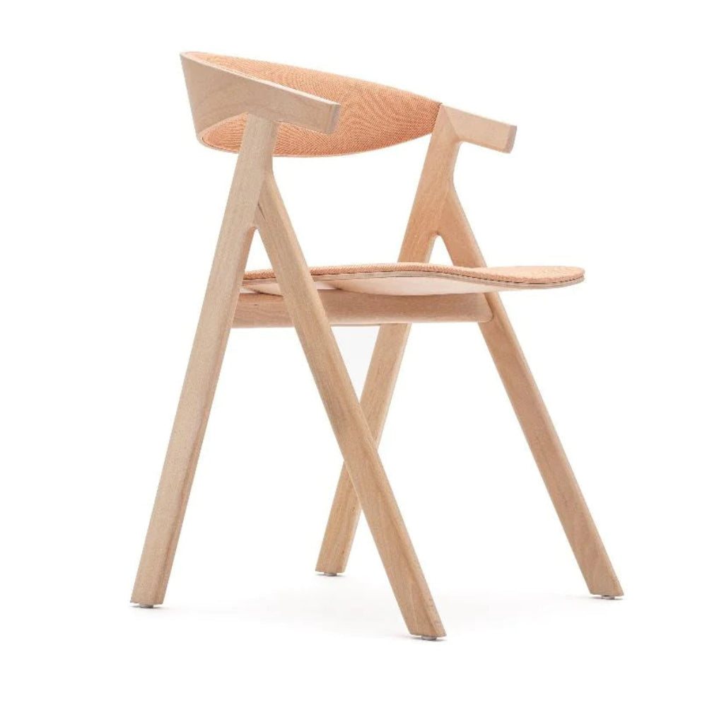 Horn Wooden Upholstered Side Chair