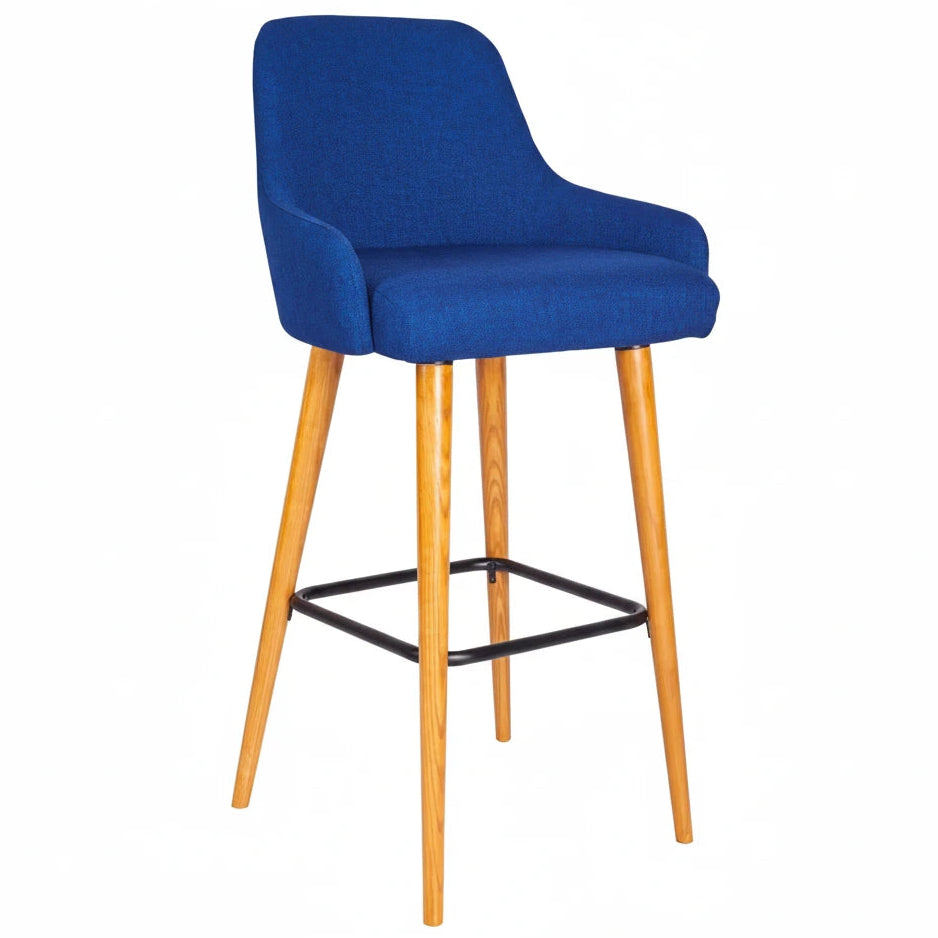 Camden Wooden Upholstered Bar Stool