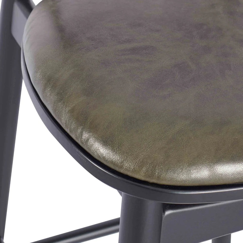 Naya Wooden Upholstered Bar Stool