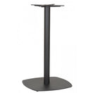 Switch The Vega Large Square Cast Iron Table Base features a matt black finish, a square base plate, and a central cylindrical support column for durable commercial use. Shown on a plain white background. 2 image