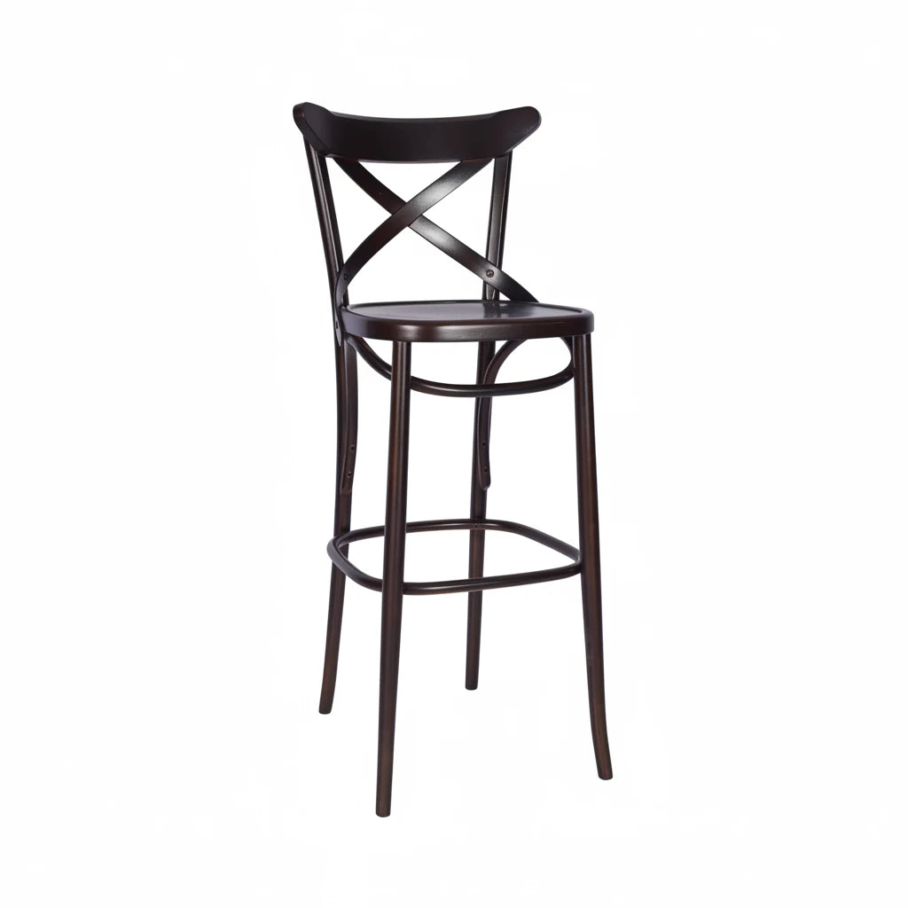 Victoria Bentwood Wooden Upholstered Bar Stool