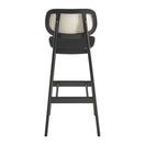 Switch Relish Black Rattan Upholstered Bar Stool 2 image