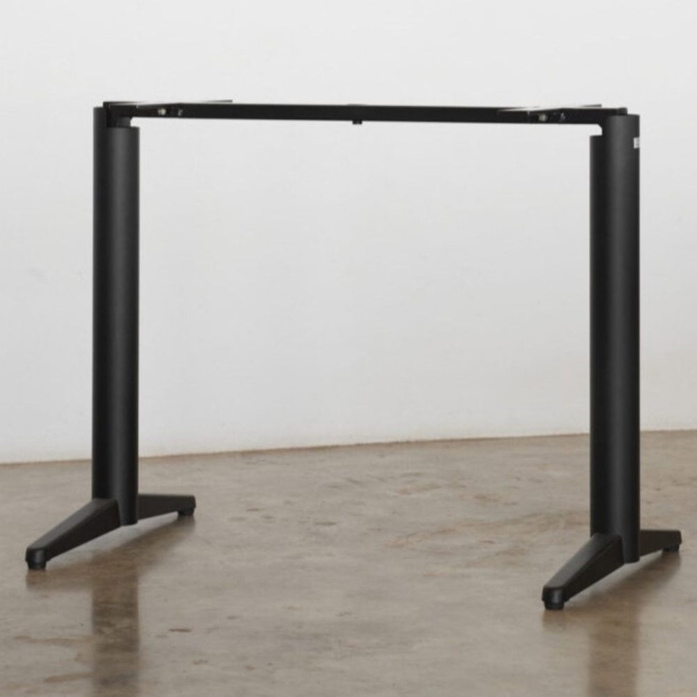 Trail Black Self Levelling Table Base - Twin Pedestal - NOROCK