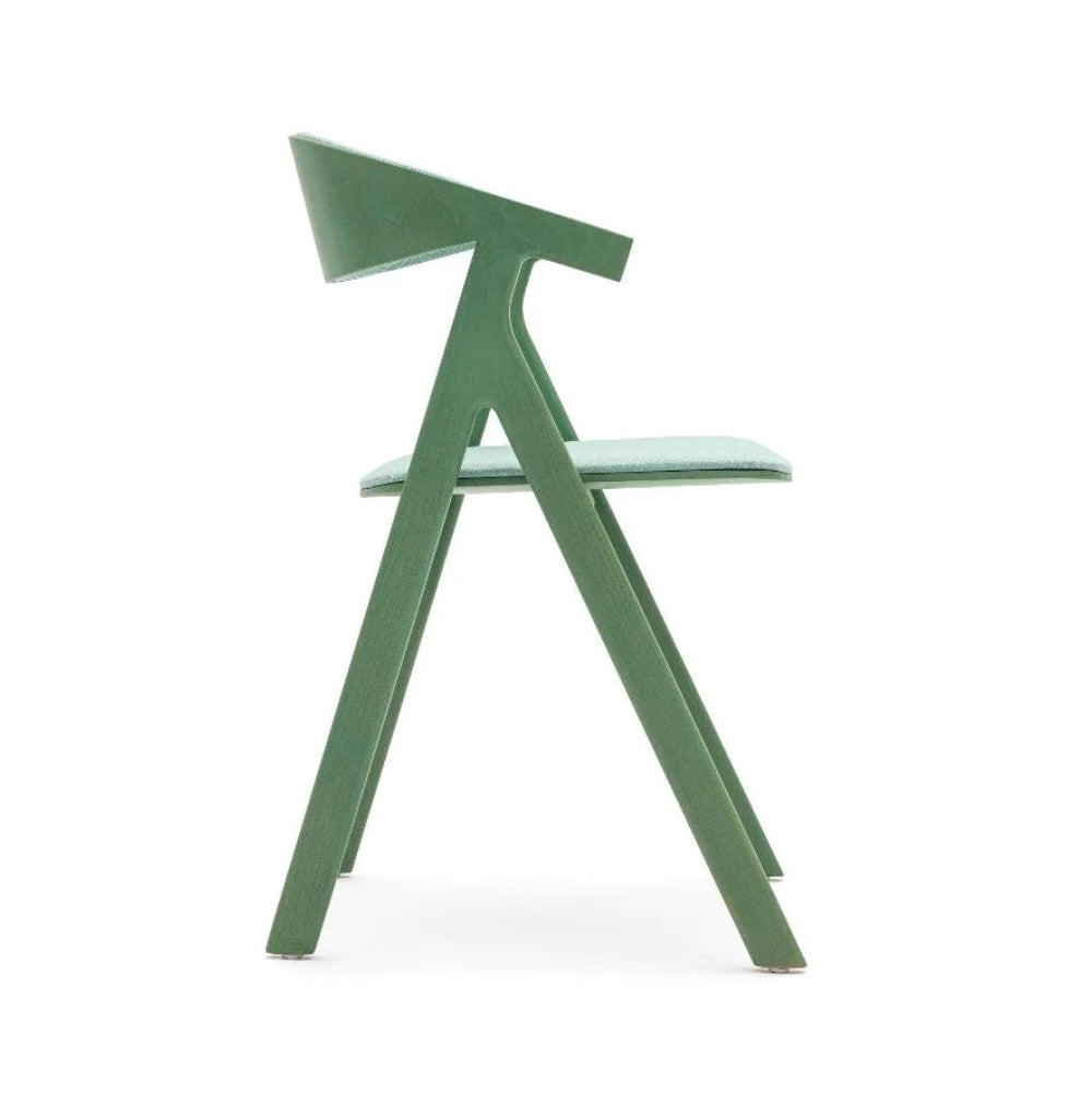 Horn Wooden Upholstered Side Chair