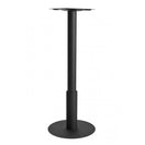 Switch The Harrow L Black Table Base - Small features a simple, modern design with a round, flat bottom and vertical cylindrical support in a black finish—perfect for securely holding your tabletop. 2 image