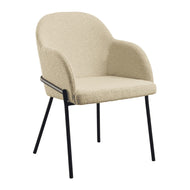 Westbury Boucle Upholstered Metal Armchair