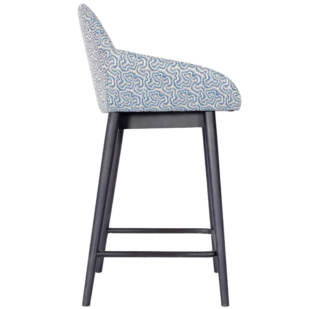 Orlando Upholstered Wooden Mid Height Bar Stool