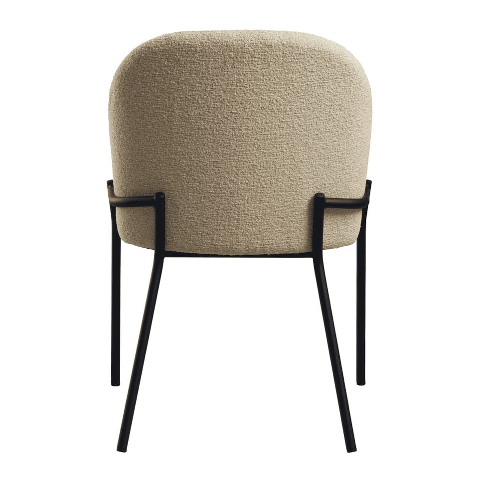 Westbury Boucle Upholstered Metal Side Chair