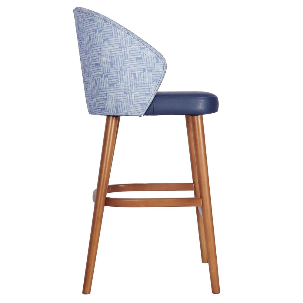 Como Upholstered Arm Bar Stool