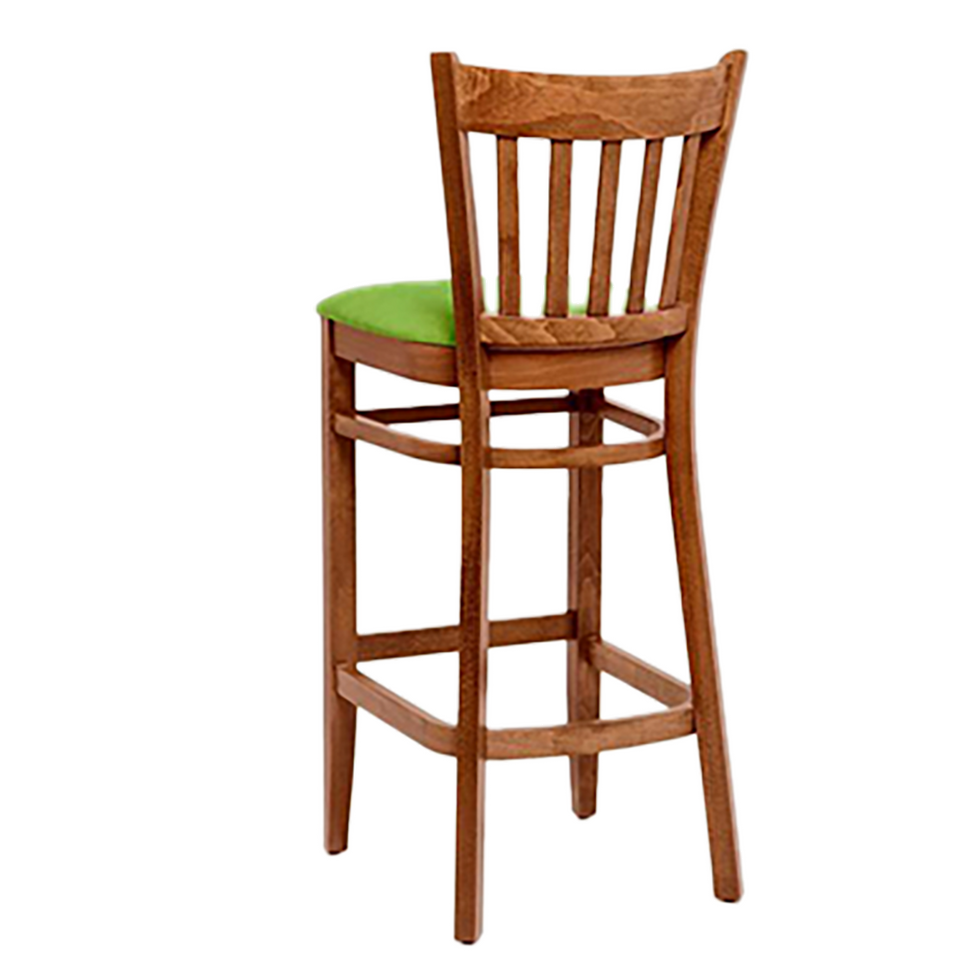 Vito Wooden Upholstered Bar Stool