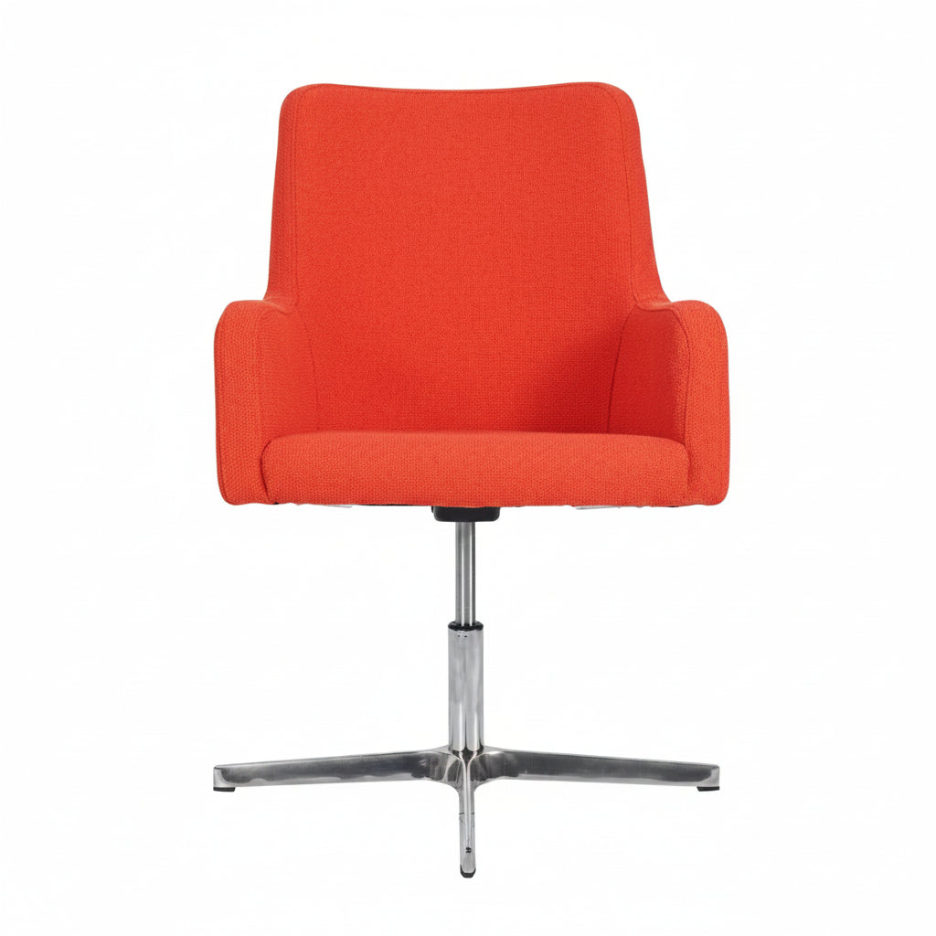 Huntington Highback Wooden Upholstered Swivel Armchair