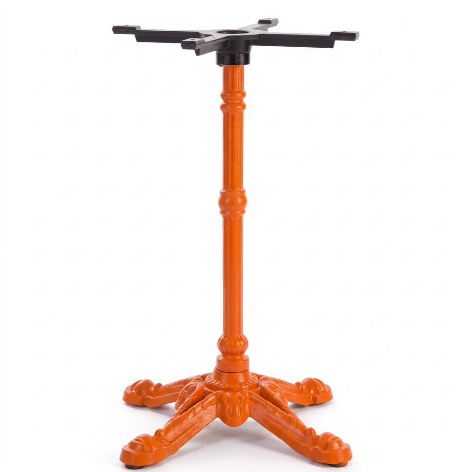 Bistro Ornate Four Leg Cast Iron Table Base - Powdercoated
