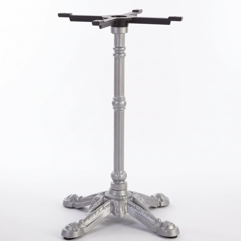 Bistro Ornate Four Leg Cast Iron Table Base - Powdercoated