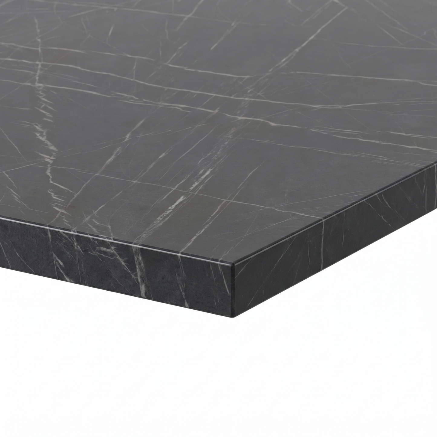 Black Pietra Grigia Marble Restaurant Laminate Table Top - 25mm
