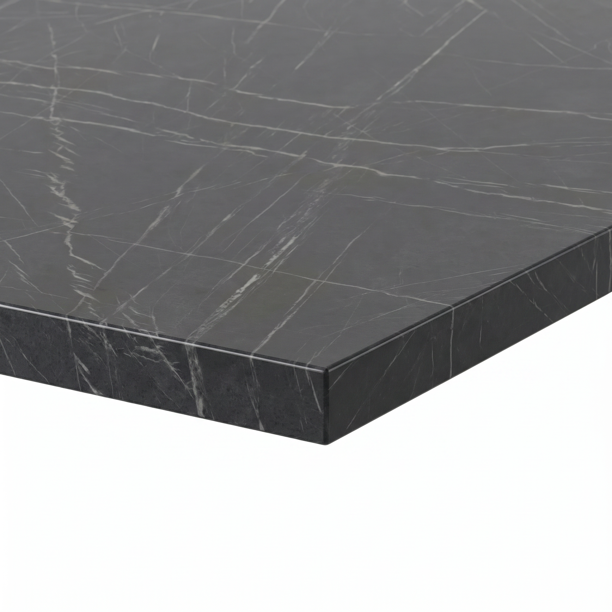 Black Pietra Grigia Marble Restaurant Laminate Table Top - 25mm