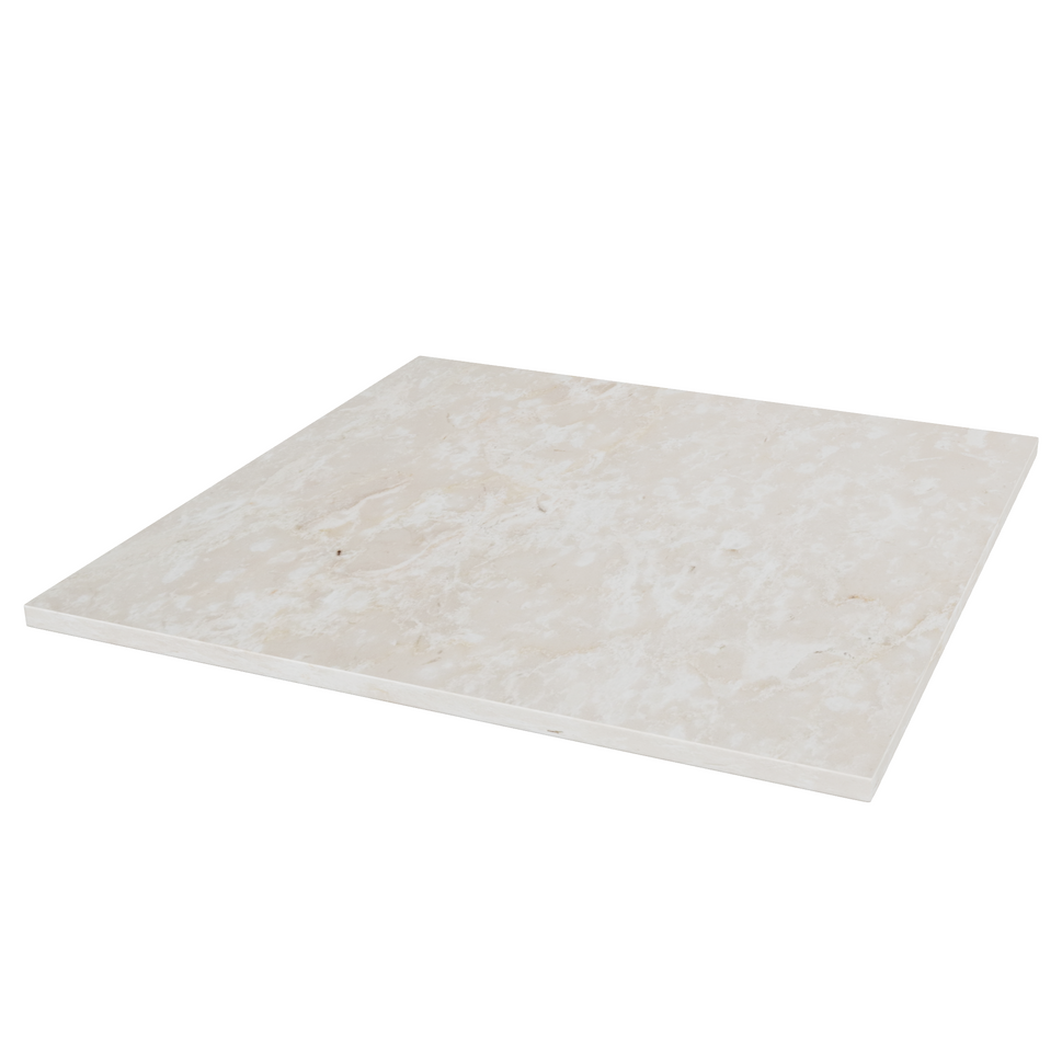 Beige Botticino Real Marble Restaurant Table Top - 20mm