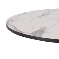White Carrara Marble Outdoor Laminate Restaurant Table Top - 12mm
