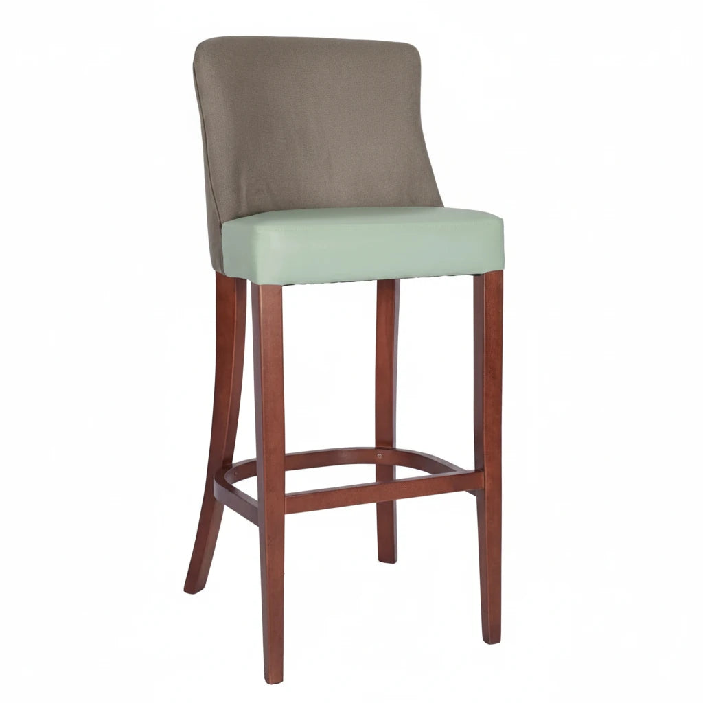 Repton Wooden Upholstered Bar Stool