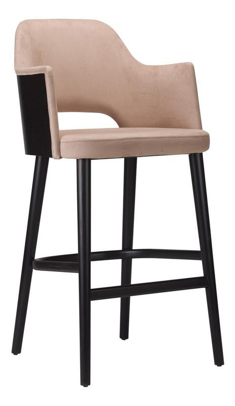 Cirrus Wooden Upholstered Bar Stool