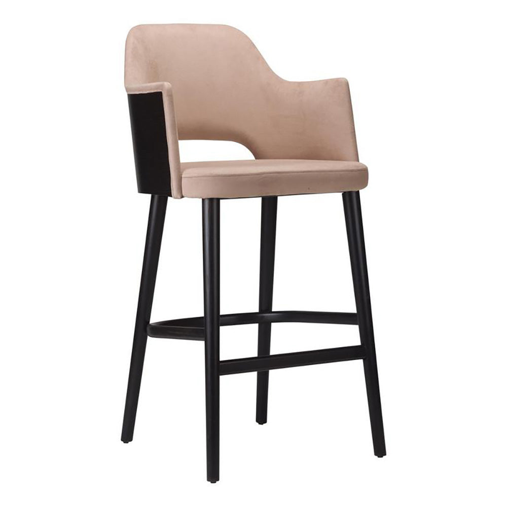 Cirrus Wooden Upholstered Bar Stool