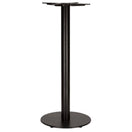 Switch The Tokyo Small Round Cast Iron Table Base features a black powder-coated finish, a tall cylindrical central column, and top mounting brackets for secure tabletop attachment. 3 image
