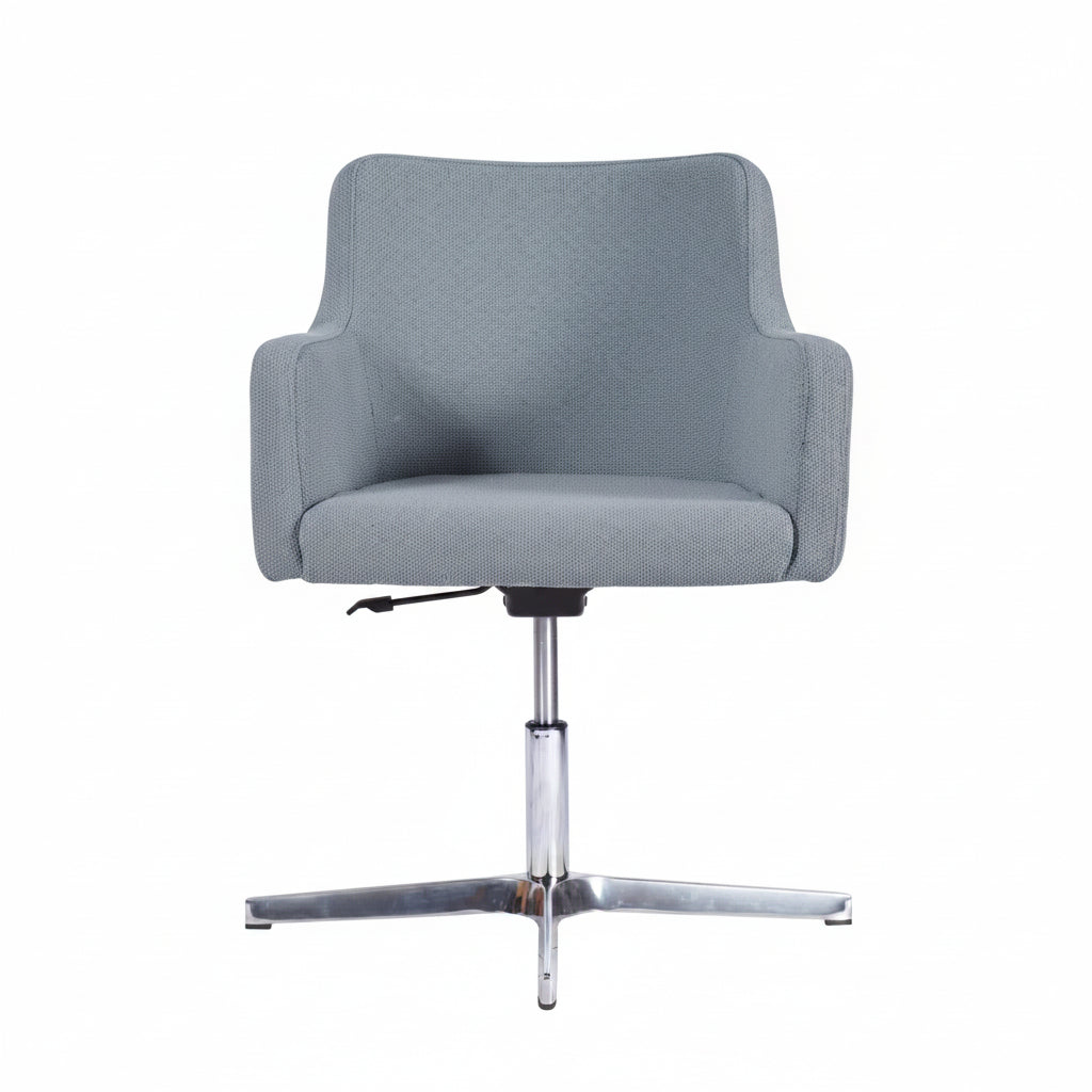 Huntington Wooden Upholstered Swivel Gaslift Armchair