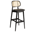 Switch Relish Black Rattan Upholstered Bar Stool 1 image