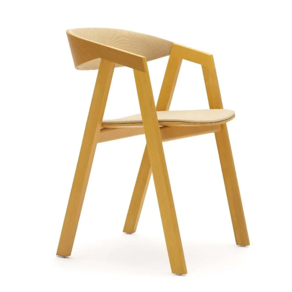 Simple Wooden Upholstered Side Chair