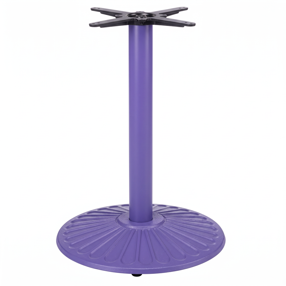 Crewe Medium Round Black Cast Iron Table Base - Powdercoated
