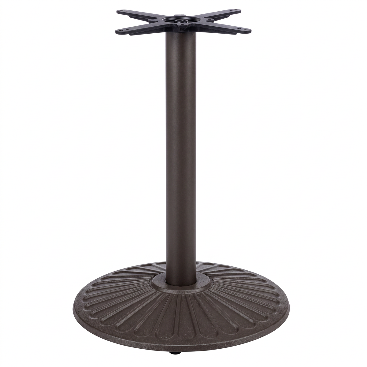 Crewe Medium Round Black Cast Iron Table Base - Powdercoated