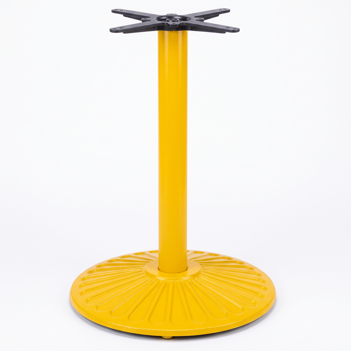 Crewe Medium Round Black Cast Iron Table Base - Powdercoated