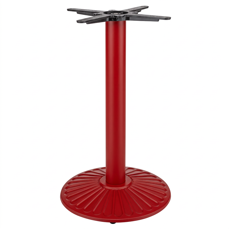 Crewe Small Round Black Cast Iron Table Base - Powdercoated