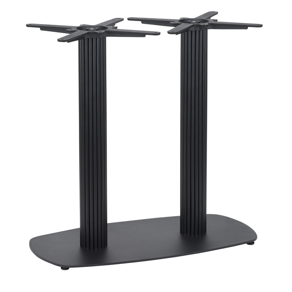 Caesar Rectangle Cast Iron Table Base - Twin Pedestal
