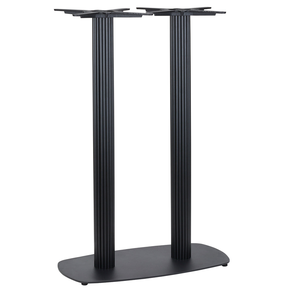 Caesar Rectangle Cast Iron Table Base - Twin Pedestal