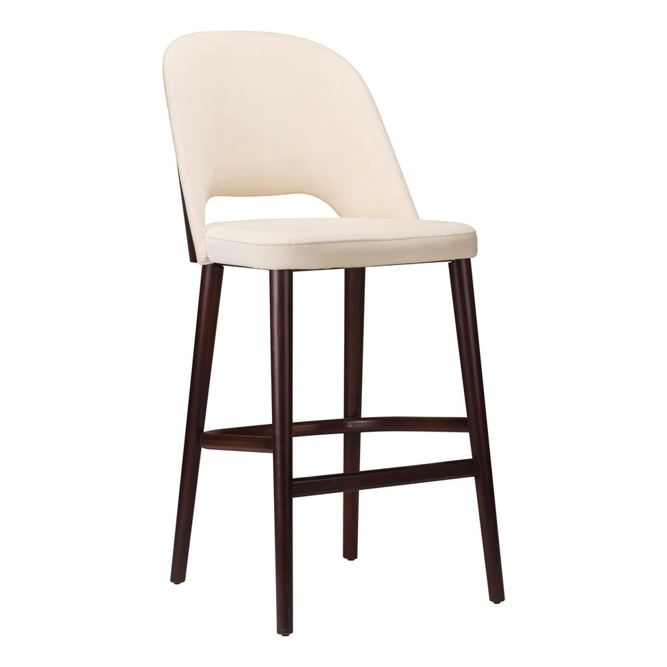 Calm CO Wooden Upholstered Bar Stool