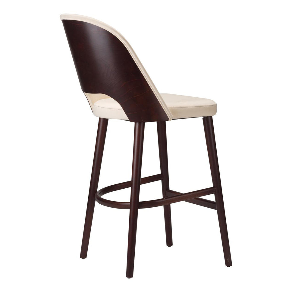 Calm CO Wooden Upholstered Bar Stool