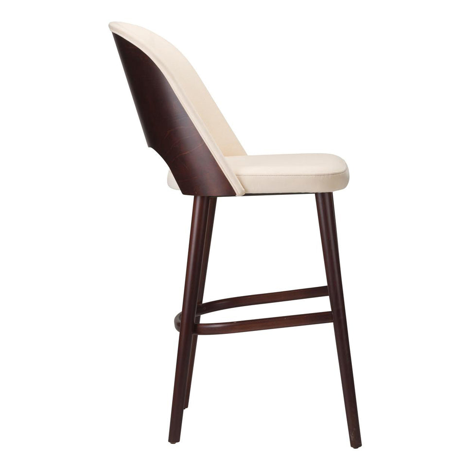 Calm CO Wooden Upholstered Bar Stool