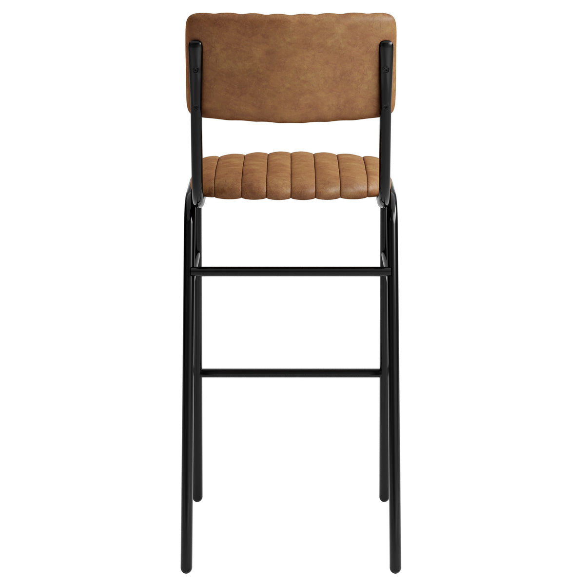 Derby Industrial Bar Stool - Faux Leather