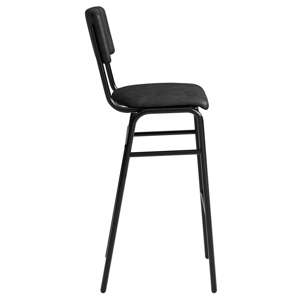 Derby Industrial Bar Stool - Faux Leather
