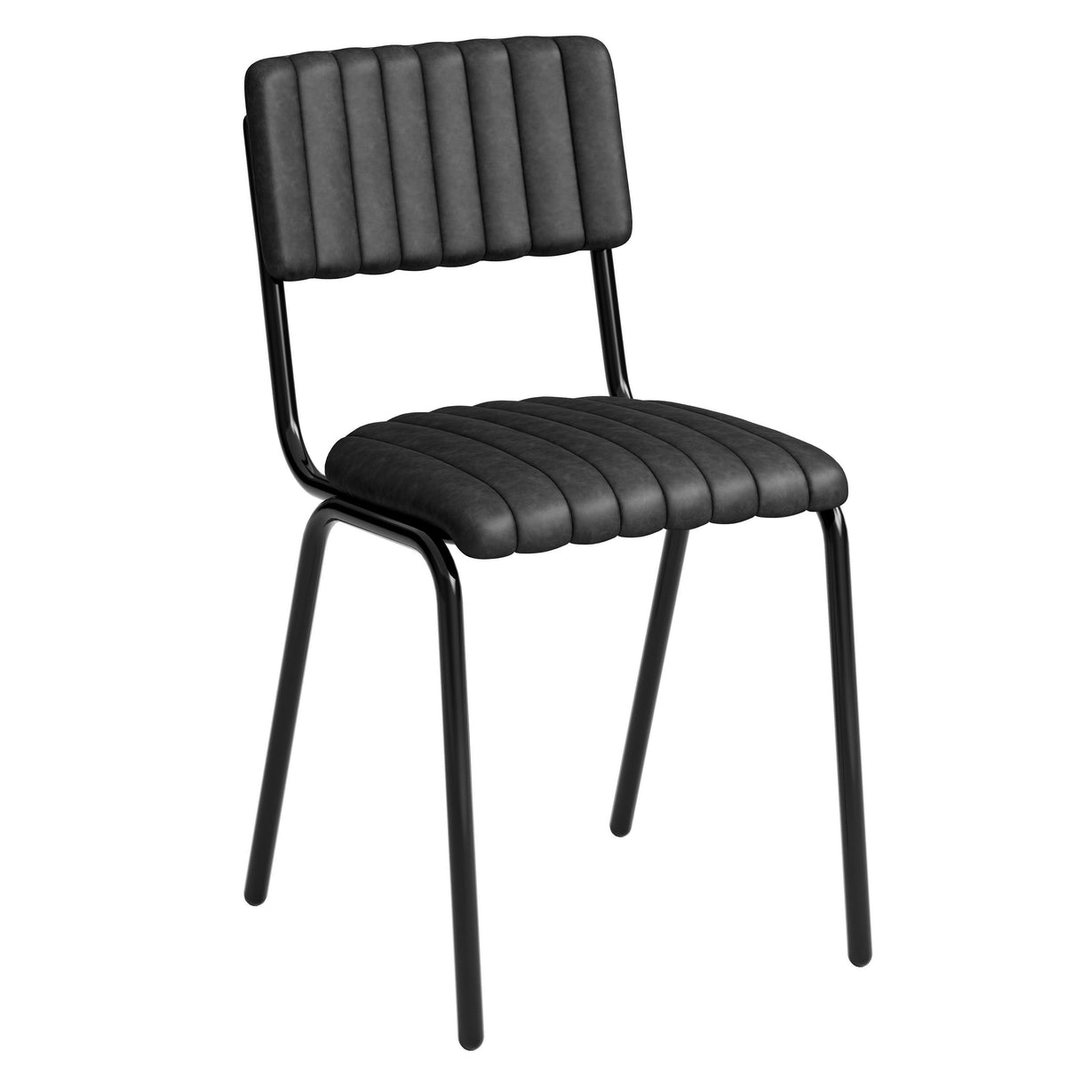 Derby Faux Leather Industrial Side Chair