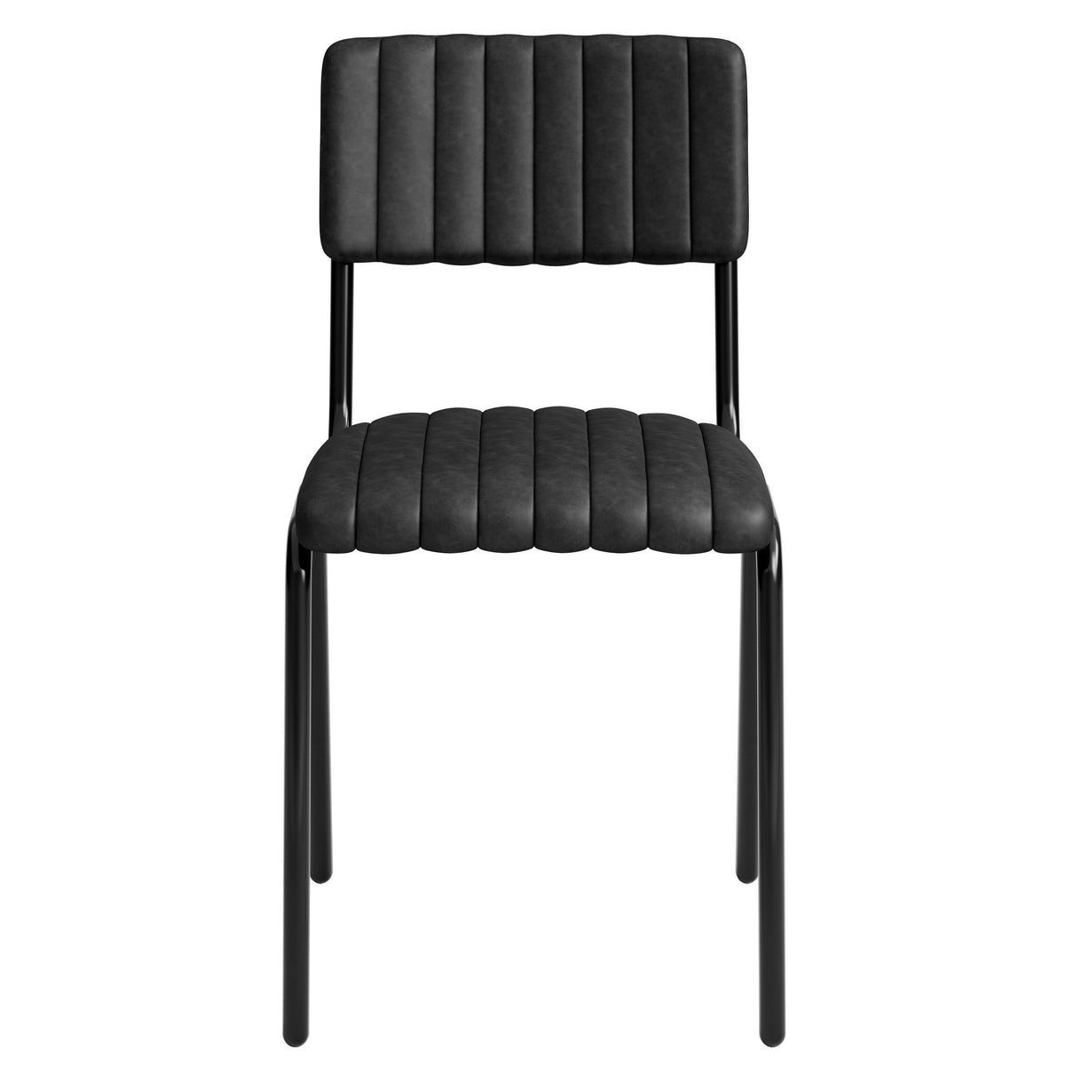 Derby Faux Leather Industrial Side Chair