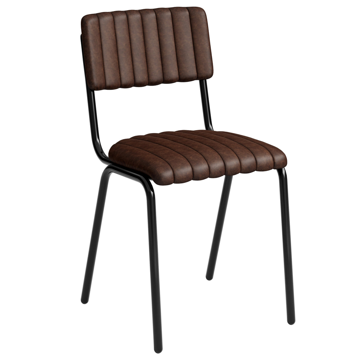 Derby Faux Leather Industrial Side Chair