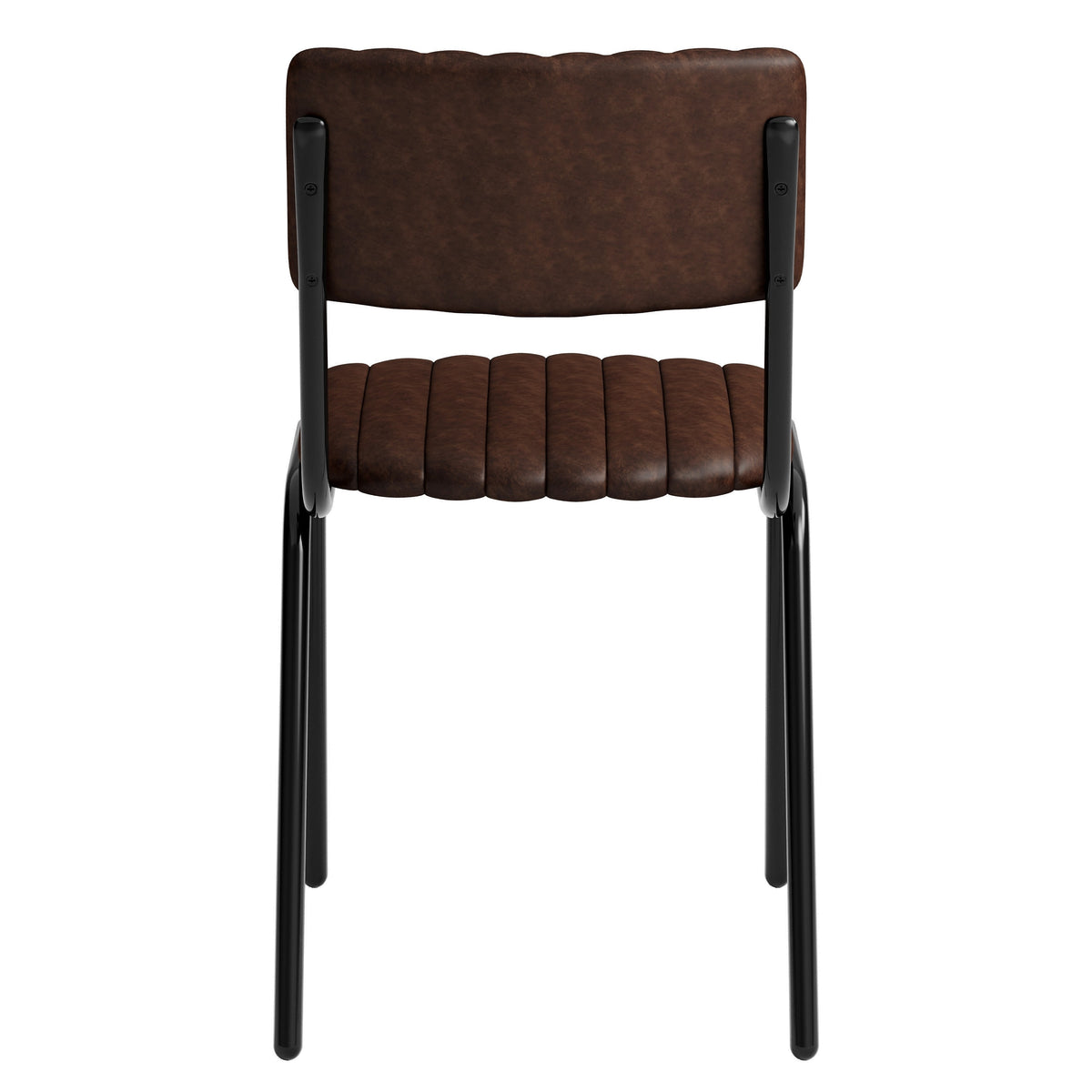Derby Faux Leather Industrial Side Chair