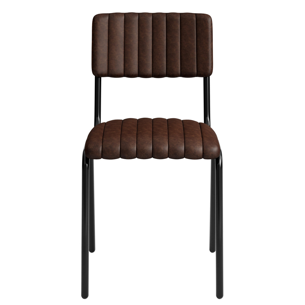 Derby Faux Leather Industrial Side Chair