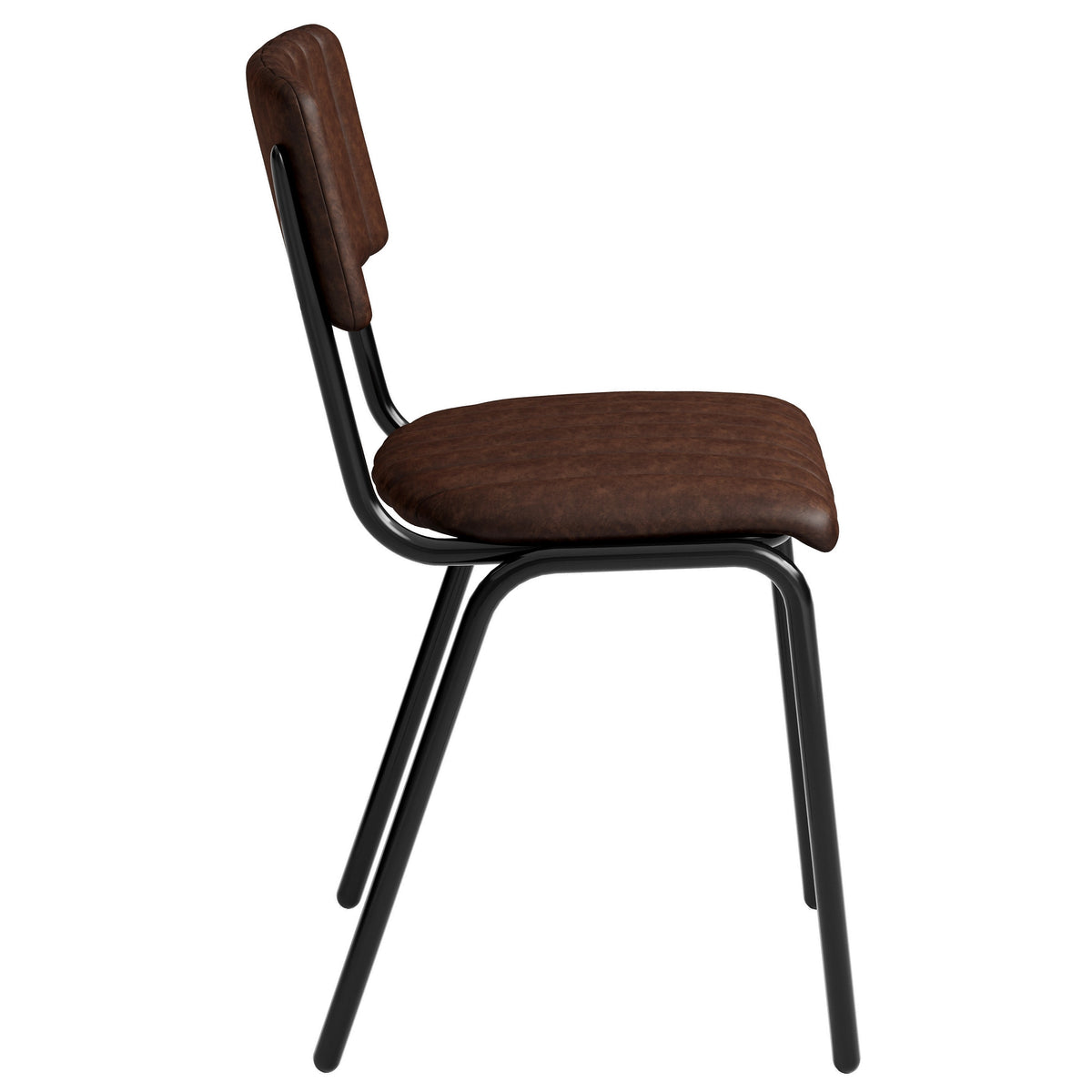 Derby Faux Leather Industrial Side Chair