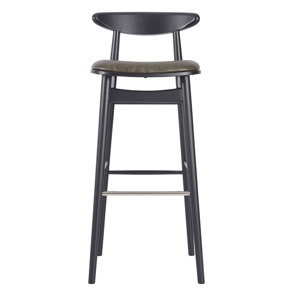 Naya Wooden Upholstered Bar Stool